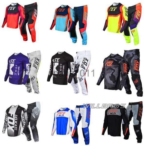 Otra ropa Delicado Motocross Gear Set 180 360 Pantalones MX Combo Moto Cross Offroad Outfit Hombres Traje de bicicleta de montaña para adultos x0926