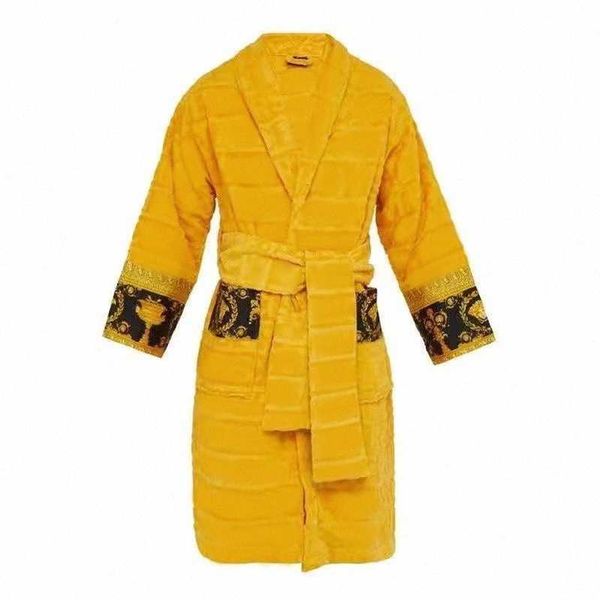 Autres Vêtements Designer Coton Hommes Femmes Peignoir Vêtements de Nuit Longue Robe Lettre Imprimer Couples épaissir Robe de Nuit Chemise de Nuit Hiver Chaud Unisexe Pyjamas 5 Couleurs