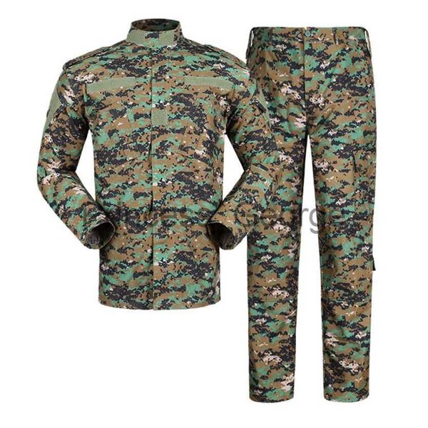 Autres Vêtements Numérique Woodland Militaire Combat Uniforme Chemise Pantalon Tactique En Plein Air Armée Formation Costumes Chasse Vêtements De Travail x0711