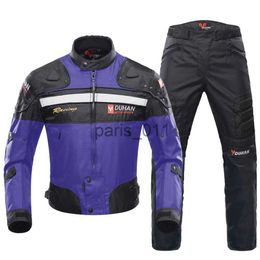 Autres vêtements DUHAN Hommes Veste de moto Coupe-vent Motocross Racing Costume Body Armor Veste de moto + Pantalon de moto Moto Vêtements Set x0926