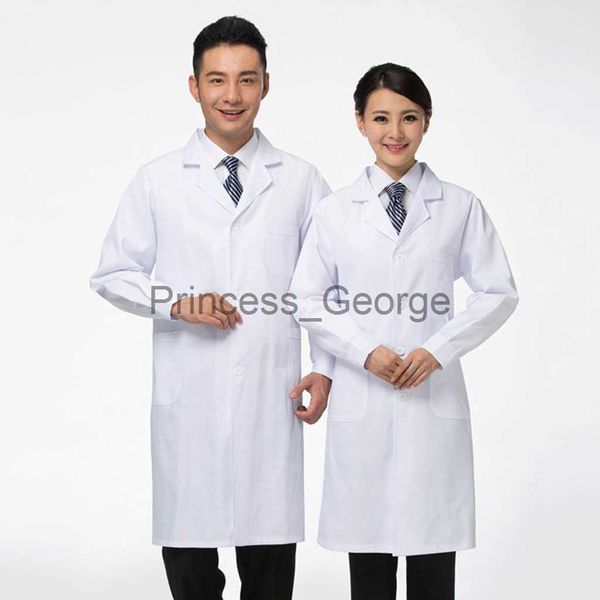 Otra ropa Moda Manga larga Uniformes médicos Bata de laboratorio Hospital Manga corta Enfermera Doctor Vestido Manga larga Uniformes médicos Chaqueta blanca Unisex x0711