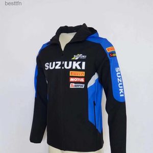 Otra ropa para SUZUKI ECSTAR GSX RR Sudadera Chaqueta para hombre Equipo de carreras de motocicletas Zip Fleece Sport Mantener caliente Suéter a prueba de viento Sudadera con capucha L231007