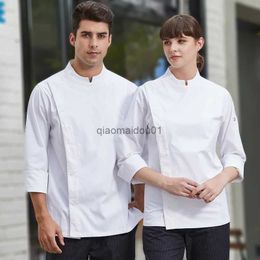 Autres vêtements de haute qualité Chef Jacket Hommes Femmes Vêtements de travail Top Shirt Restaurant Hôtel Cook Chefs Manteau Uniforme Mâle Femelle Personnalisé