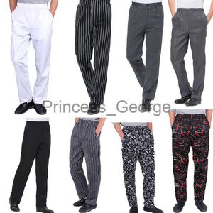 Autres Vêtements Uniformes de chef de haute qualité Cuisinière de cuisine Vêtements de travail Pantalon blanc Hôtel Restaurant Boulangerie Restauration Pantalon élastique Pantalon zébré x0711