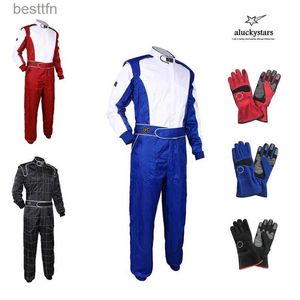 Anderen Kleding Hoge kwaliteit Heren Dames Vlamvertragend Auto Karting Pak Handschoen F1 Forla Racing Venue Kleding Drift Overall Kart Pak HandschoenL231007