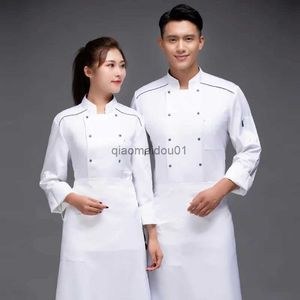 Autres vêtements Hôtel Chef Salopette Homme Manches Longues Résistant à l'usure Dos Cuisine Cuisinier Vêtements Manches Courtes Respirant Pâtissier Boulanger Femme