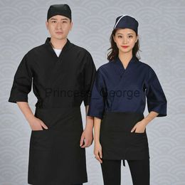 Autres Vêtements JEMMA LEONG Cuisine Japonaise Vêtements Kimono Sushi Restaurant Izakaya Chef Uniforme Pour Femmes Hommes Serveuse Serveur x0711