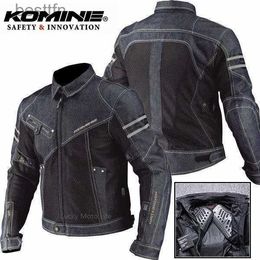 Autres vêtements KOMINE JK006 Veste Printemps Respirant Denim Mesh Racing Ride Haute performance Résistance aux chutes Vêtements Moto JacketL231007