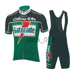 Anderen Kleding heren klassiek wielertrui zomerpak met korte mouwen retro fietskleding jersey wielerkleding op maat x0915