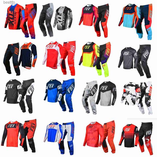 Autres vêtements Motocross Racing Gear Set Pantalon MX Combo BMX Dirt Bike Outfit Mountain Off-Road Costume Moto Cross Kits pour MenL231007