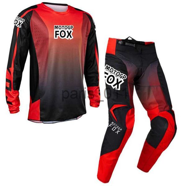 Autres vêtements MotoGP 2023 180 Pantalon rouge VTT MX DH Motocross Enduro Descente Cyclisme Off Road UTV Bike Suit Motocross Racing Gear Set x0926