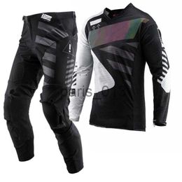 Autres vêtements Vêtements de moto 2022 LEAT 5.5 Motocross et pantalons MX Gear Set Combo Green Moto Vêtements Off Road Racing Suit x0912