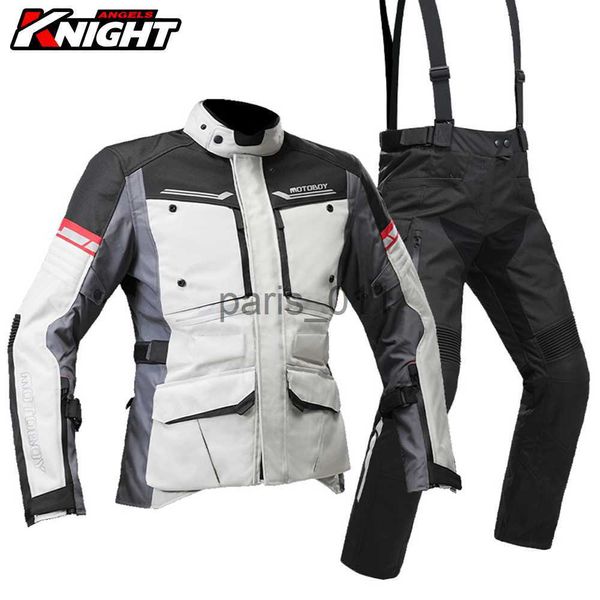 Autres vêtements Veste de moto Hommes Quatre saisons Coupe-vent Motocross Rallye Costume Voyage Vêtements d'équitation imperméable + doublure résistante au froid Costume de rallye x0926