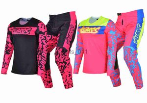 Autres vêtements MX Combo Gear Set Pantalon de motocross Enduro Outfit Offroad Suit Willbros Moto ATV UTV Kits roses pour femme Lady x0926