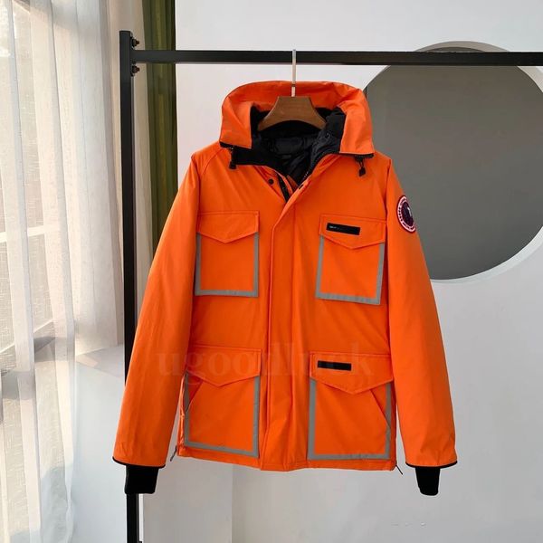 Otras prendas Nueva ropa de moda Diseñador Hombres Chaqueta de plumas de ganso Parka al aire libre Con capucha Cálido Impermeable Abrigo de longitud media Mujer Pareja Chaqueta de ganso de invierno Trabajo largo Po