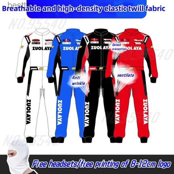 Autres vêtements Nouveau Kart hors route véhicule F1 rallye adulte course costume 5XL noir Kart costume veste de moto tissu sergé élastique haute densité L231007