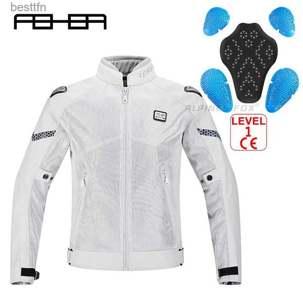 Autres vêtements Nouvel été CE certifié moto veste motocross respirant maille équipement de protection motard vêtements course veste hommes WomeL231007