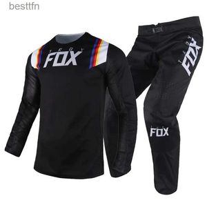 Autres vêtements Livraison gratuite Pantalon Combo Motocross Gear Set pour hommes MX Racing équitation cyclisme SX Offroad Dirt Bike ventilé PantnL231007