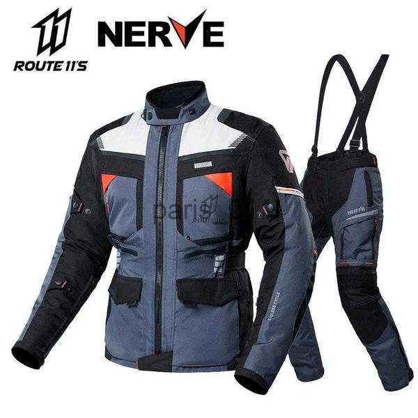 Autres vêtements Costume de rallye veste d'équitation de moto CE blindé imperméable à l'eau chaude 3 couches veste de moto de motocross + pantalon x0926