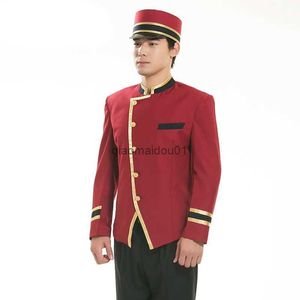 Anderen Kleding rood hoteluniform voor heren hotelreceptie uniform voor heren hotelreceptionist hotelkelnerkleding