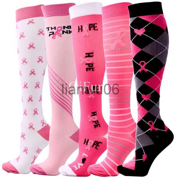 Autres vêtements Courir Hommes Femmes Chaussettes Sports Compression Tube Moyen Chaussettes Support Nylon Unisexe Course En Plein Air Longue Pression Bas Haute J230830