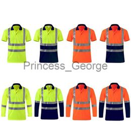 Autres Vêtements Sécurité T-shirts réfléchissants T-shirt de travail de haute qualité avec bandes réfléchissantes Tops de sécurité pour la construction de routes x0711