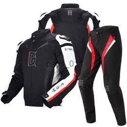 Otras prendas de vestir Chaqueta de verano Malla Chaqueta de motocicleta Hombres Titanio Motocross Trajes Chaqueta Pantalones Motocross Equipo de protección Armadura Ropa de montar x0926