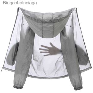Autres vêtements Manteau de protection solaire d'été pour hommes vêtements décontracté Upf 50 mince imperméable coupe-vent à capuche grande taille vestes d'étéL231215