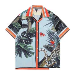 Otros ropa Vintage Collar Cuba Broken Flower Shirt Mens y Womens Loose Port Design Pareja emocional Playa Drop de Dhxy8