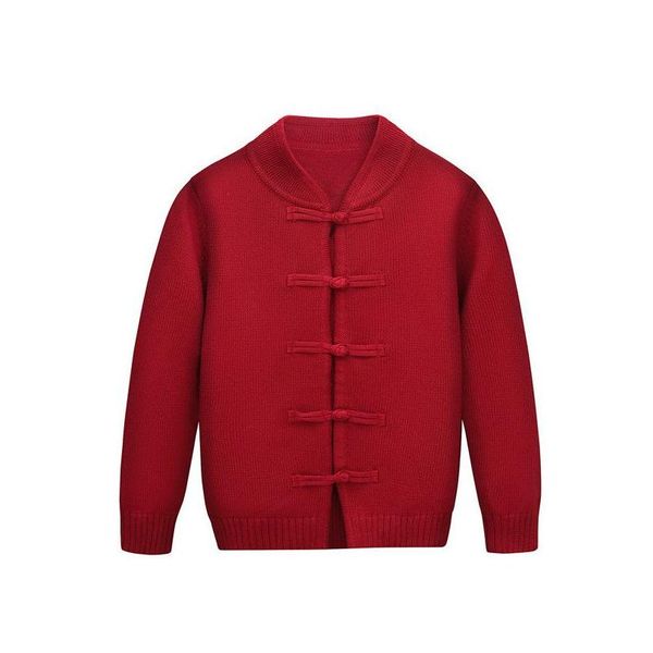 Autres vêtements en gros nouveaux enfants style chinois tricoté vêtements d'extérieur garçon pull manteau livraison directe DHA1B