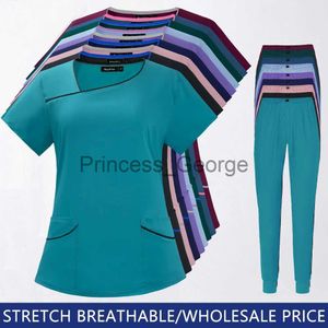 Autres vêtements Vente en gros de vêtements pour femmes Hauts de gommage minces Pantalons de gommage Hôpital Médecin Vêtements de travail Médical Chirurgical Multicolore Infirmière Uniforme x0711