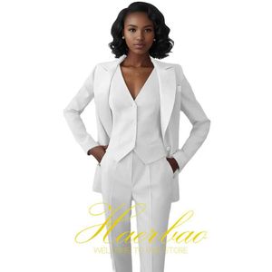 Anderen Apparel Dames 3-delige pak Set Business Jacket Pants Vest Fashion Design Office Werkkleding Lady Slim Fit Kleding Y240509