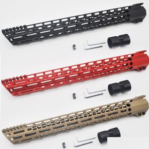 Autres accessoires tactiques 17 pouces M-Lok Clam Handguard Rail Nouveau design Float Picatinny Mount System Noir / Rouge / Tan Drop Delivery DH29B