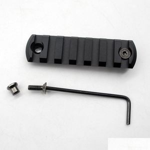 Anderen Tactische accessoires Nieuwe 7 slots / 3 Zwart geanodzied Keymod Rail Section Segment voor Picatinny Weaver Handguard Drop levering Dhxwi