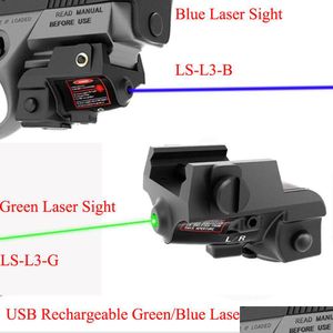Autres accessoires tactiques rechargeables bleu/vert laser vue menthe portée LS-L3 chasse livraison directe Dhjfp