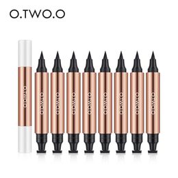 OTWOO 8 pièces tampon Eyeliner liquide crayon noir longue durée imperméable facile à porter cosmétiques maquillage pour les yeux 240220