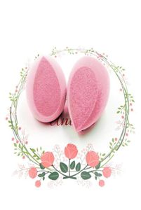 OTWOO Pink Flocking Droplettes Face Pouffle Pouffle et outil de beauté sèche Éponge d'oeuf pour le fond de teint Blush Powder High Light4195461