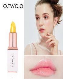 Otwoo Température Changement couleur Baume de lèvres rose hygiénique hygiénique hydrate nutritif à lèvres à lèvres anti-vie
