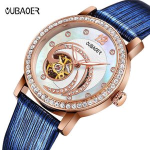 OUBAOER / OUBAOER FASHIQUE FEMMES entièrement automatiques mécaniques de montre à eau diamant creux de nuit