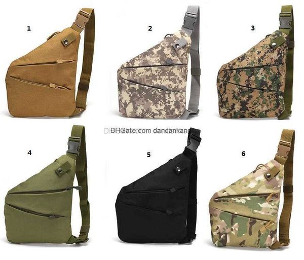 Sacs tactiques étanches Oudoor Sports de plein air Sac à dos Sac à dos Assault Combat Camouflage Versipack Molle Chest Bag Cross Body Pack Army Pocket