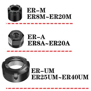 OUIO ER8 ER11 ER16 ER20 ER25 ER32 ER40 NUTA A M MUCA Tuerca CNC Máquina de grabado de tuerca CNC Tuerca de coleta ER para herramientas de torno de soporte de herramientas