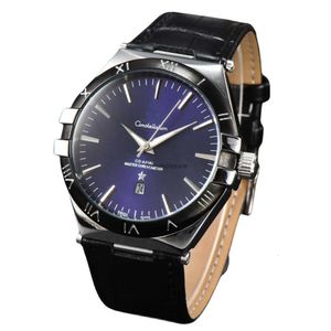 OUJIA Fashion Super Mens Business and Leisure Calendar Watch avec une grande quantité à grande quantité et à une véritable montre en cuir authentique premium