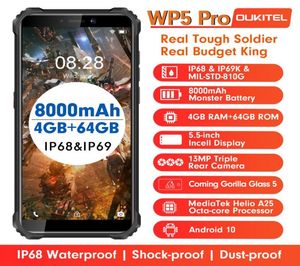 OUKITEL WP5 Pro 4GB 64GB 8000mAh IP68 Smartphone étanche Android 10 Triple caméra FaceFingerprint ID 55 pouces téléphone portable 6381666