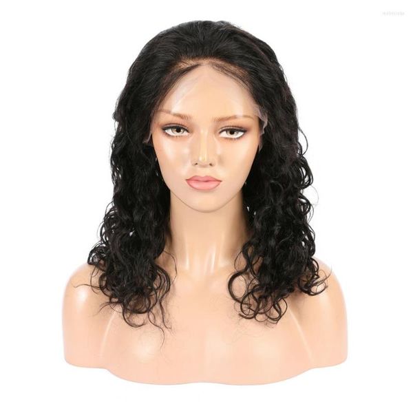 Oulaer perruque de cheveux humains bouclés court Bob 13x4 HD Transparent dentelle avant pour les femmes noires pré plumé délié naturel noeuds blanchis