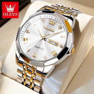 OULLI Brand Watch Quartz Olevs Double calendrier Tiktok Mens Fashion