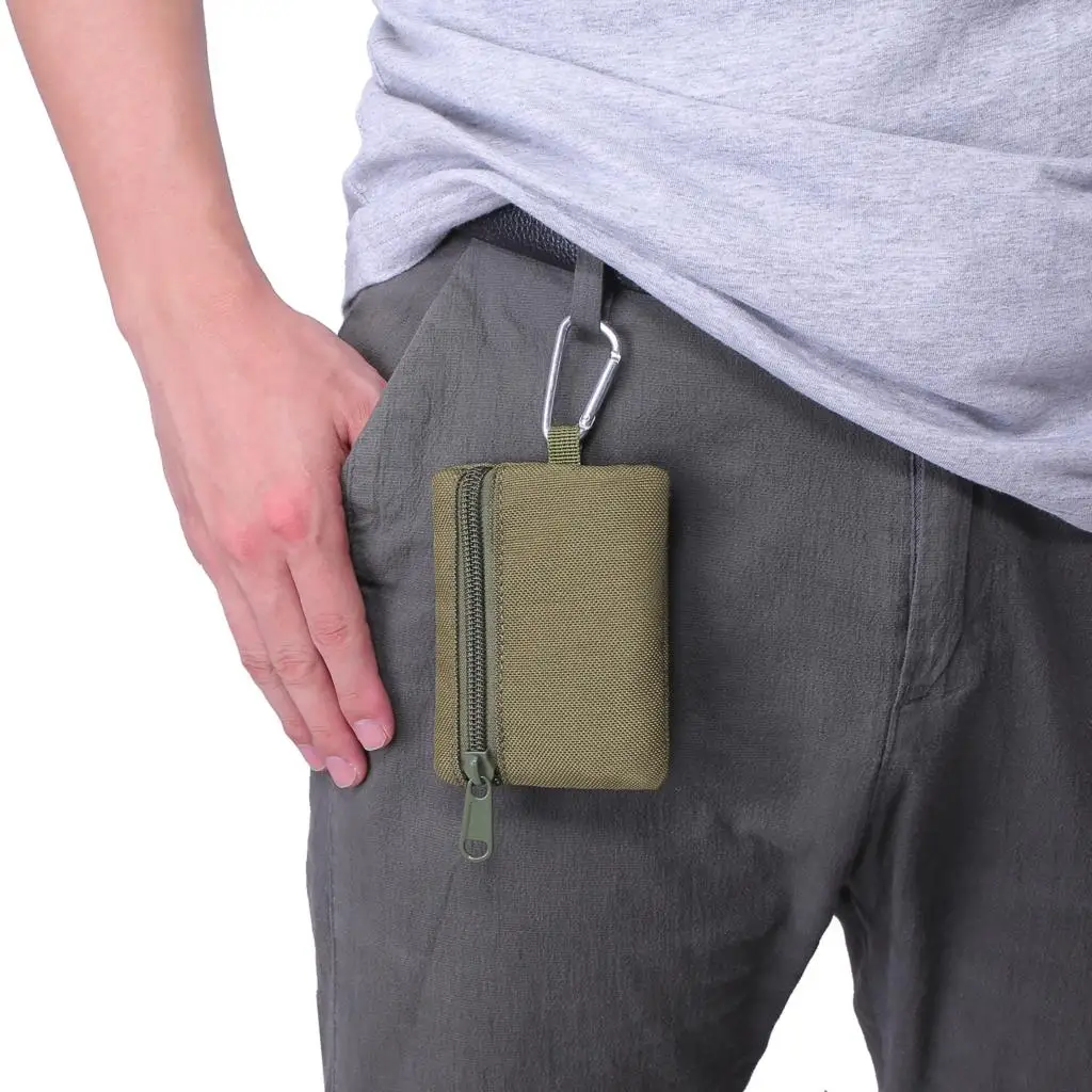 Oulylan Mini Key Holder Pouch Hunting Tactical EDC Pouch Molle Wallet Bag Portable Key Coin Purse Waist Earphone Bag