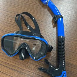 OULYLAN SNORKEL SET VOLLEDIGE GEZICHT MASKER ANTI FOG DIVEND GOGGLE APPARATUUR Diep Sea Suit vol gehard glas droge duikglazen volwassen