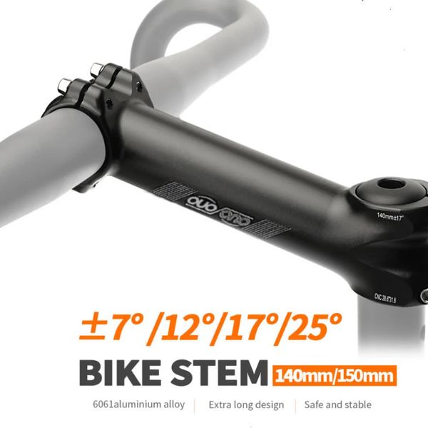 OUO – Table de vélo CNC à longue tige, extension de guidon, 7121735 degrés, 140150mm, puissance vers le bas pour pièces de vélo 240325