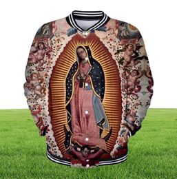 Onze Lieve Vrouw van Guadalupe Maagd Maria Katholieke Mexico Top Kwaliteit Jas Mannen Jas Lange Mouw Sweatshirt Harajuku Hoodies Clothes9079352