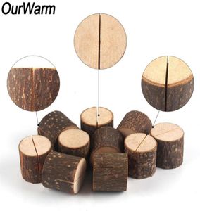 OurWarm 502010 pièces support de numéro de Table en bois naturel nom de lieu porte-carte mémo dossier de siège décoration rustique de fête de mariage 249w9233007